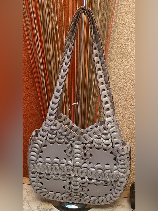 Patricia Nash Handbags - Patricia Nash - EUC - Giraldi Woven Leather Chainlink Hobo in Stone Color